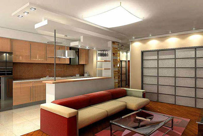 шкафы-купе встроенная мебель дизайн однокомнатных квартир